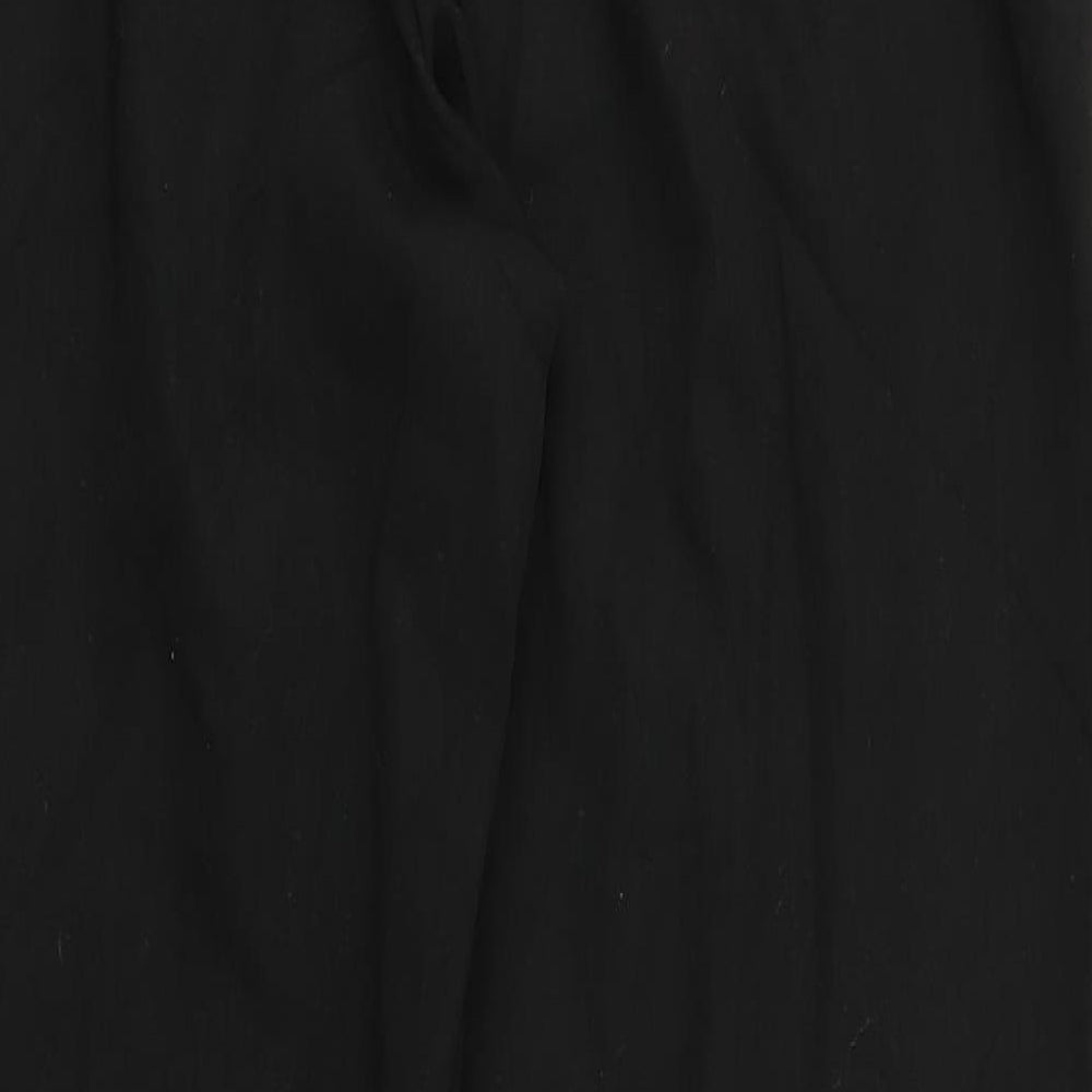 Womens UK Size 14 Preworn Regular Fit  Black Trousers