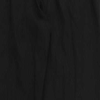 Womens UK Size 14 Preworn Regular Fit  Black Trousers