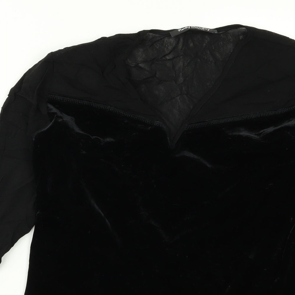 Betty Clark Womens Black   Basic Blouse Size M