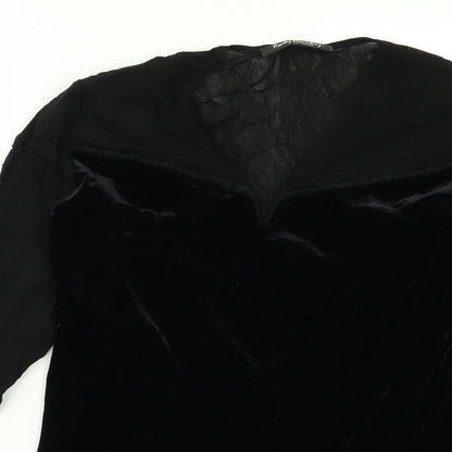 Betty Clark Womens Black   Basic Blouse Size M