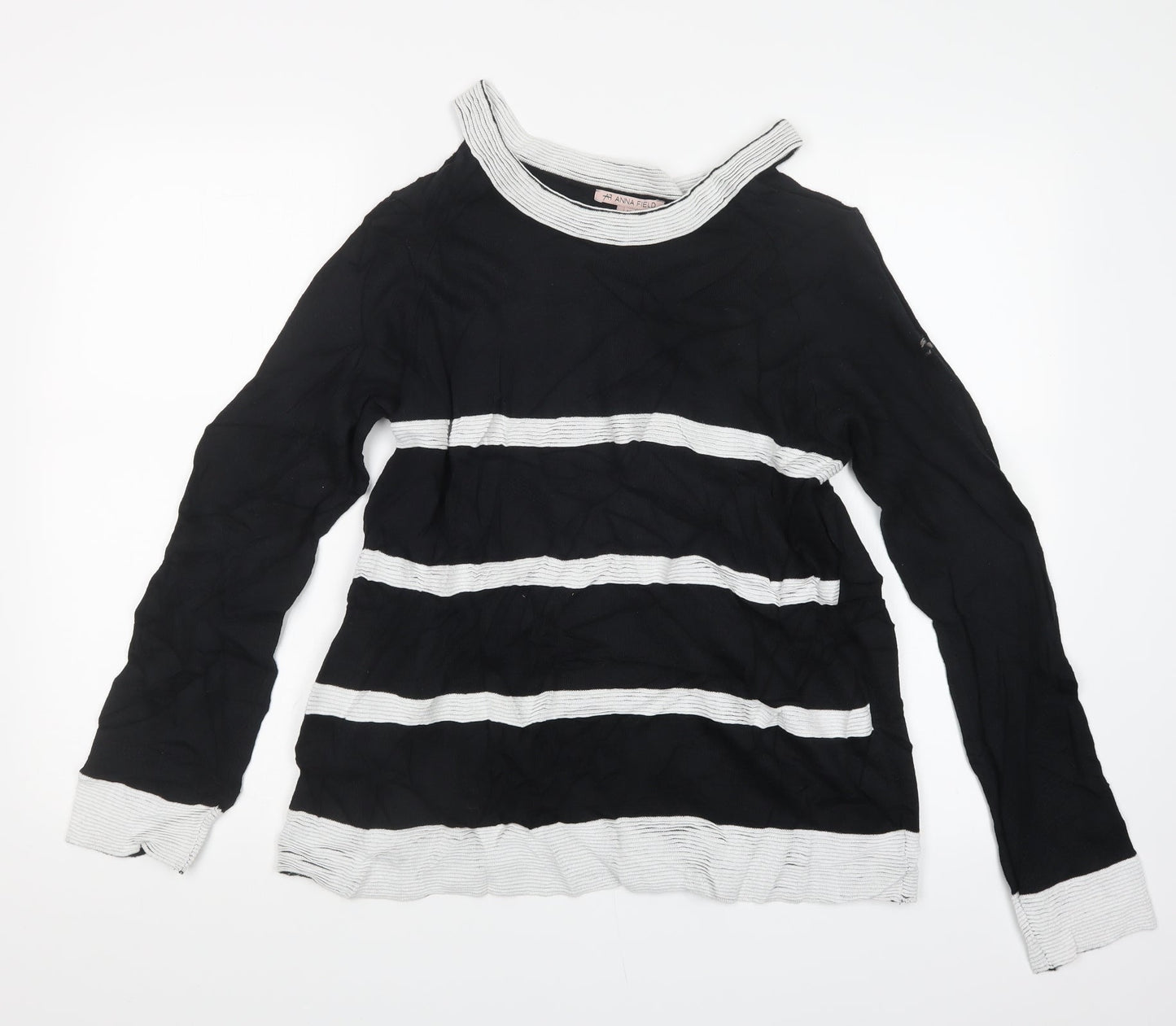 Anna Field Womens Black  Knit Pullover Jumper Size 14