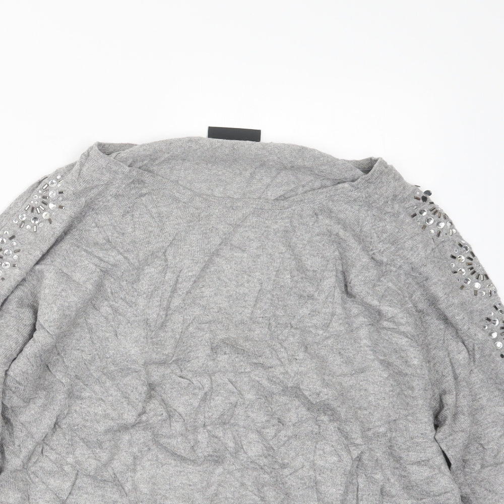 Womens UK Size L Wallis Grey Pullover Jumper