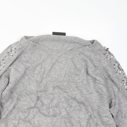 Womens UK Size L Wallis Grey Pullover Jumper