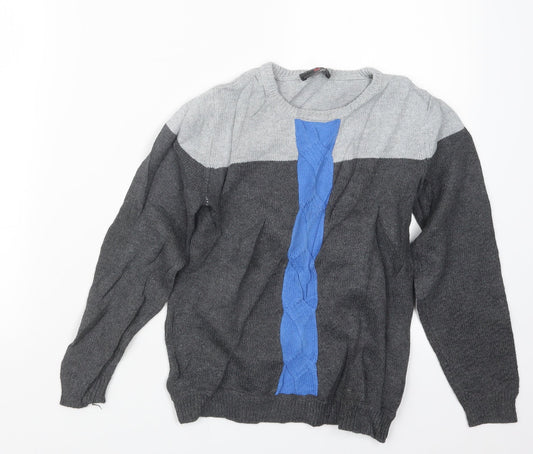 Samuel jr Boys Grey  Knit Pullover Jumper Size 8 Years
