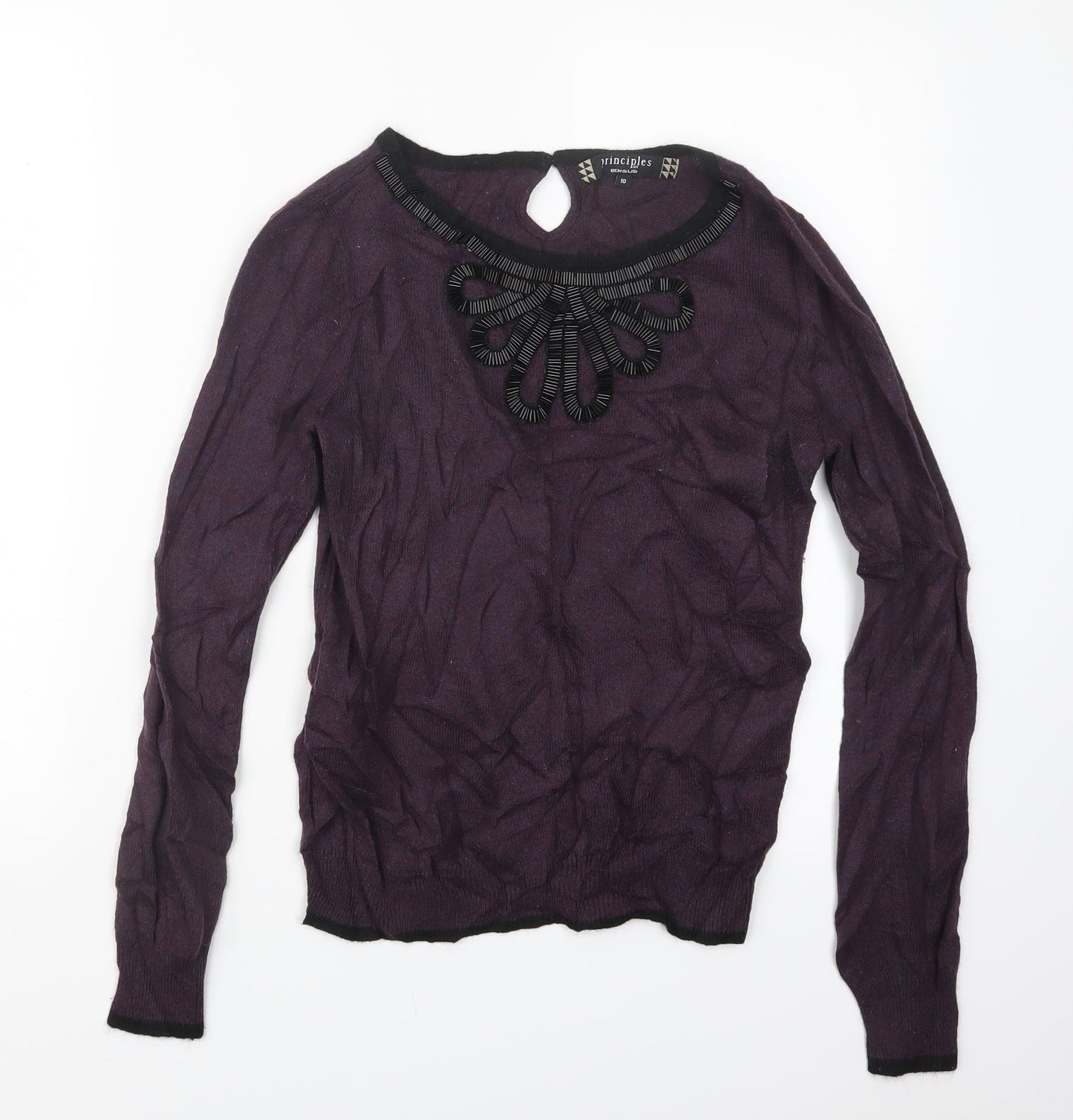Womens UK Size 10 Principles Purple Pullover Jumper