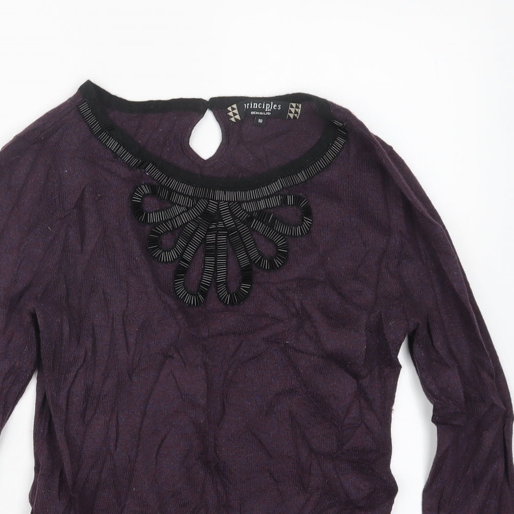 Womens UK Size 10 Principles Purple Pullover Jumper