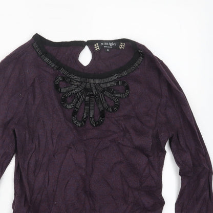 Womens UK Size 10 Principles Purple Pullover Jumper