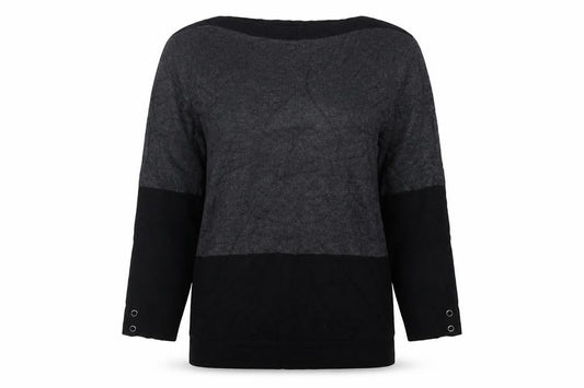 Front view of Papaya women’s grey jumper, size UK 12