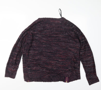 Womens UK Size 10 Apricot Purple Pullover Jumper