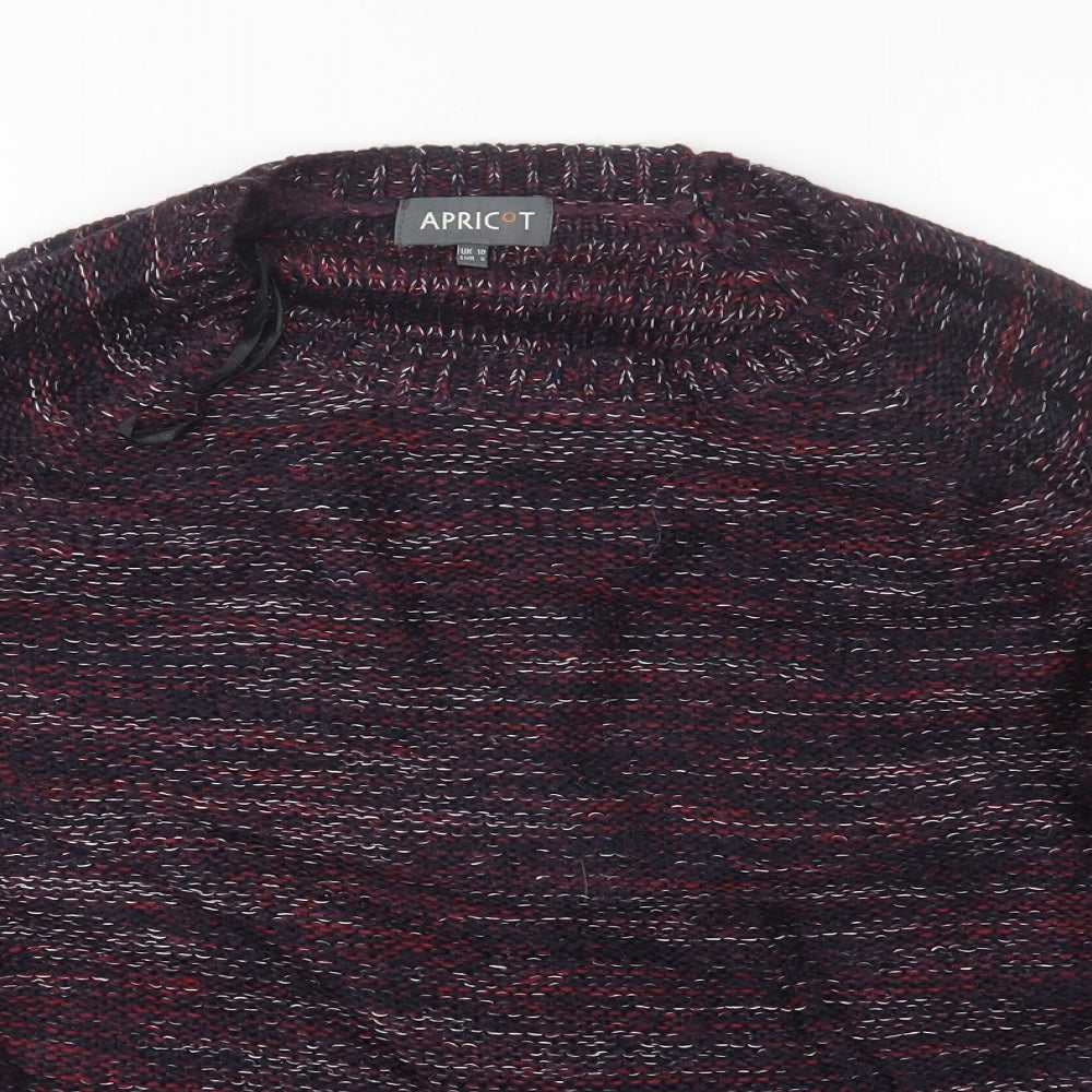 Womens UK Size 10 Apricot Purple Pullover Jumper