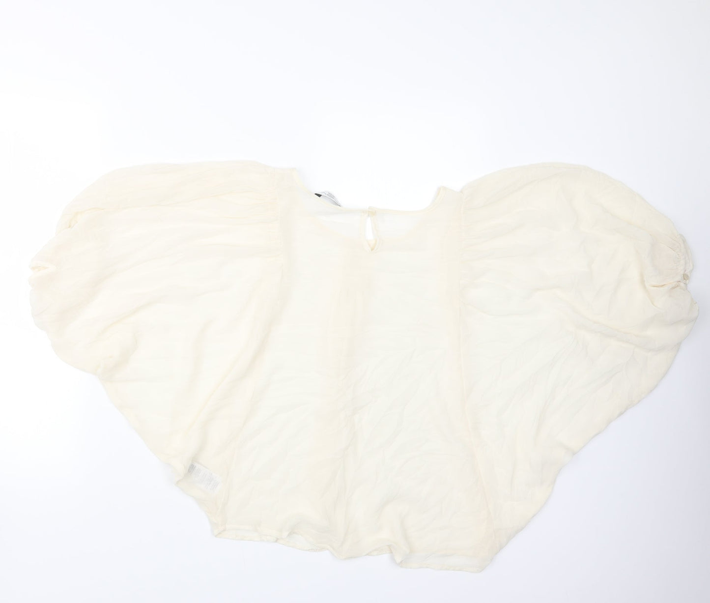 Womens UK Size 10 New Look Ivory Basic Blouse
