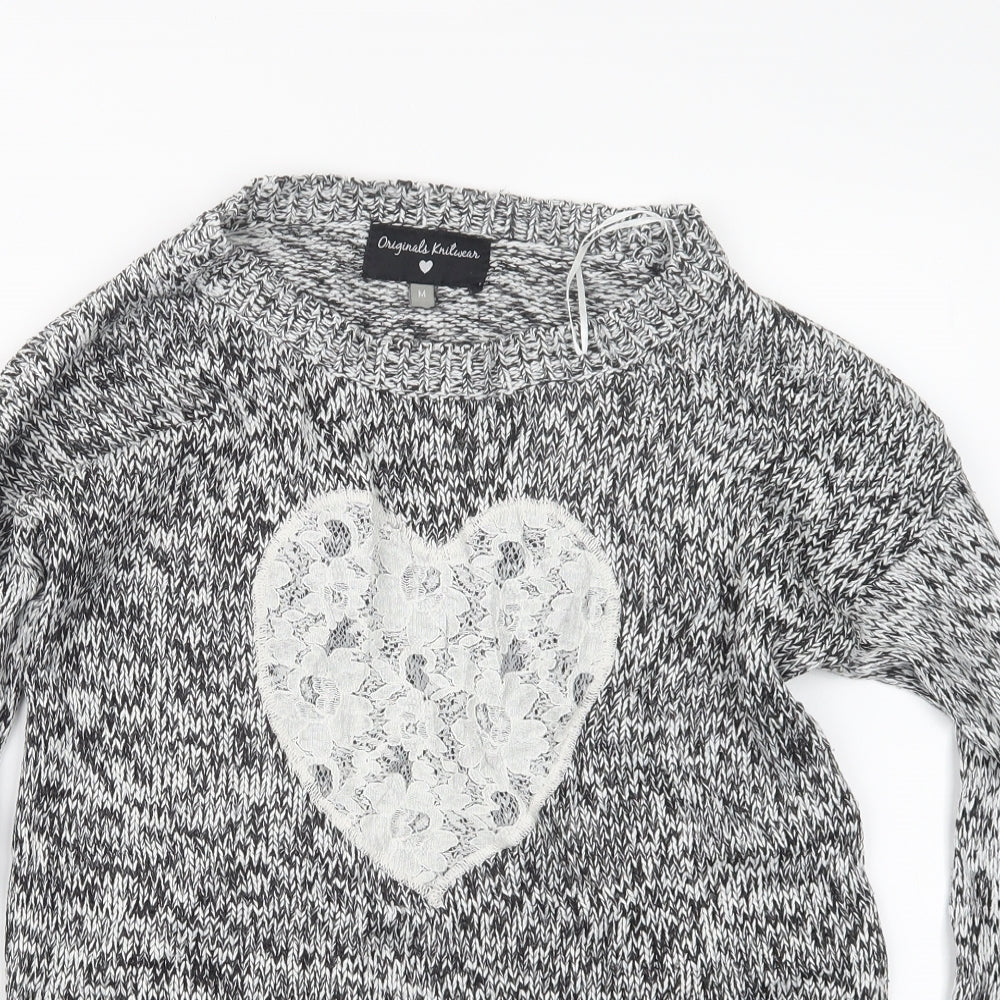 Womens UK Size M Originals Knitwear Grey Pullover Jumper
