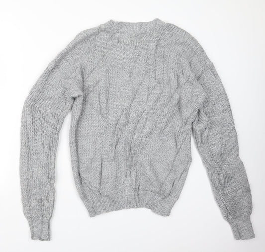 Boohoo Womens Grey  Knit Pullover Jumper Size 14