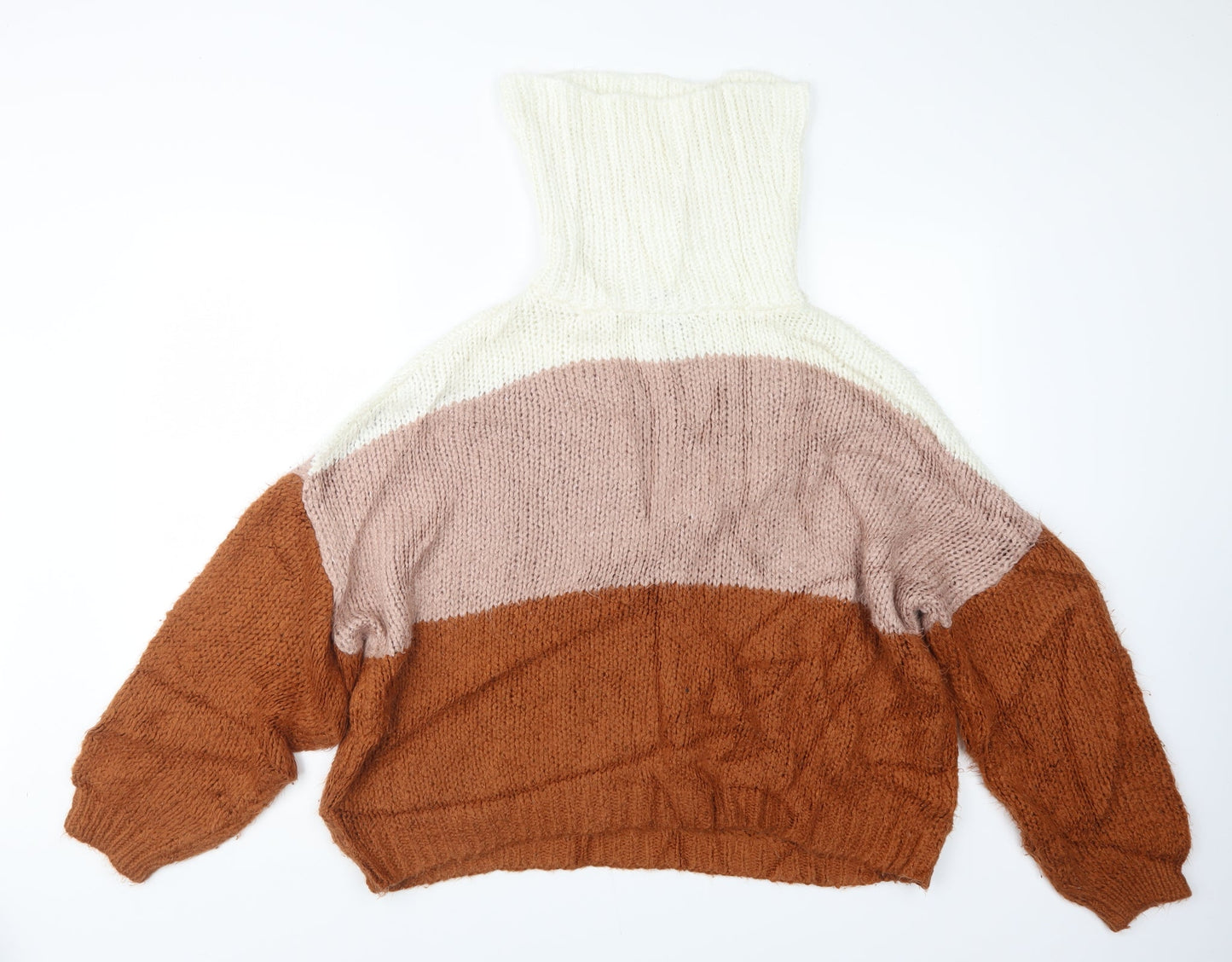 Primark Womens Brown  Knit Pullover Jumper Size 14