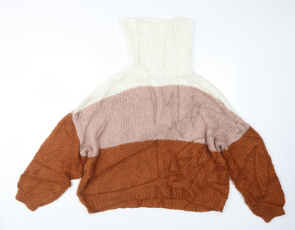Primark Womens Brown  Knit Pullover Jumper Size 14