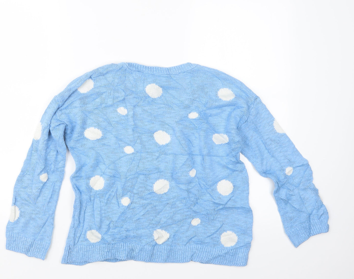 Womens UK Size M Stradivarius Blue Pullover Jumper