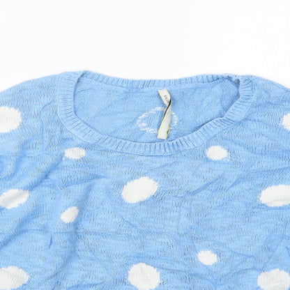 Womens UK Size M Stradivarius Blue Pullover Jumper
