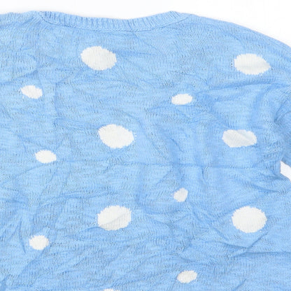 Womens UK Size M Stradivarius Blue Pullover Jumper