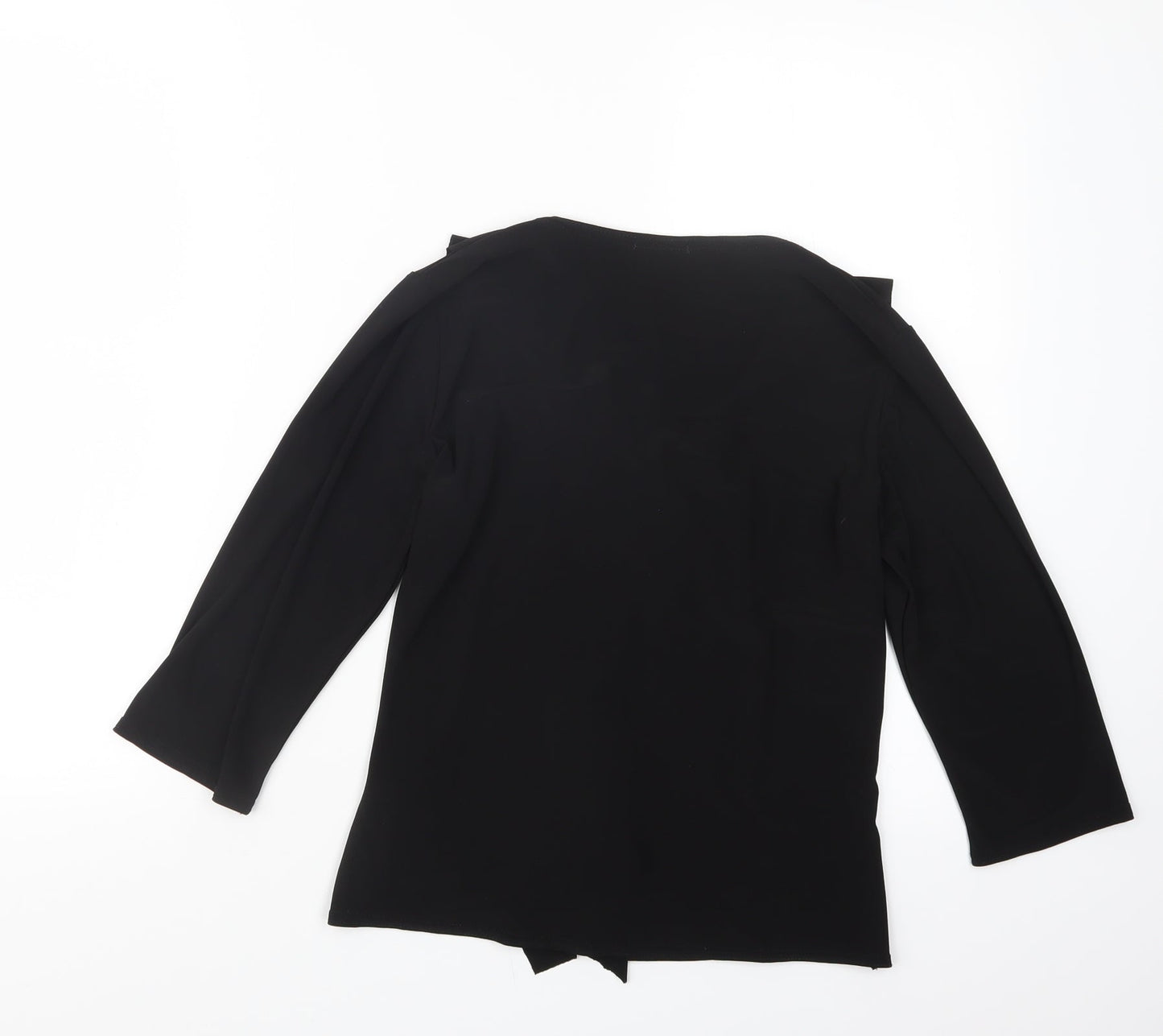 Womens UK Size S BASSINI Black Basic T-Shirt
