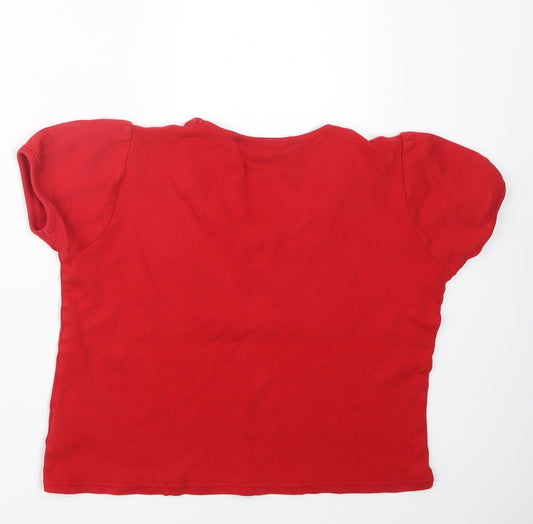 EWM Womens Red   Basic T-Shirt Size 14