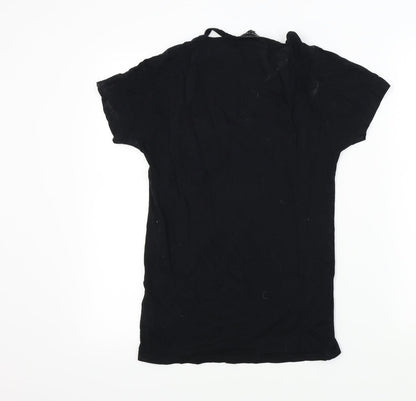 Womens UK Size 8 New Look Black Basic T-Shirt