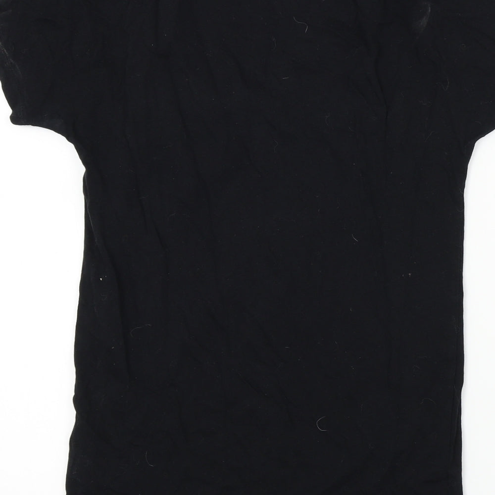 Womens UK Size 8 New Look Black Basic T-Shirt