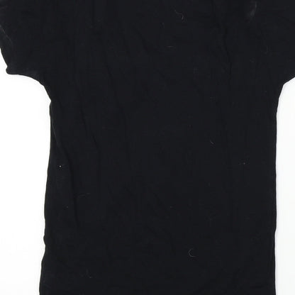 Womens UK Size 8 New Look Black Basic T-Shirt