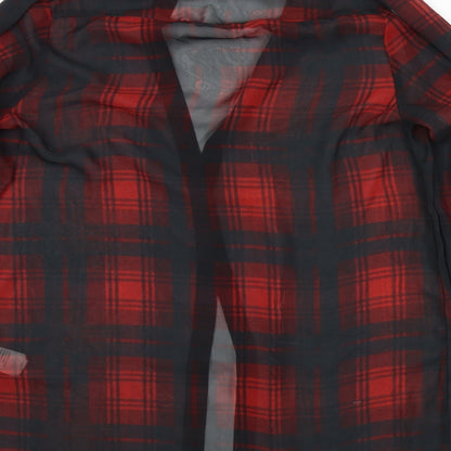 Womens UK Size 8 New Look Red Basic Button-Up