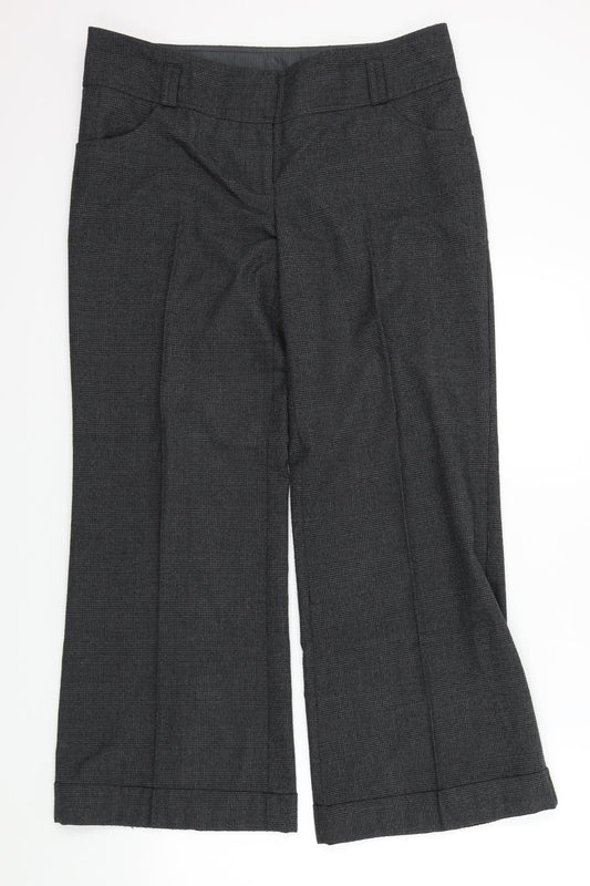 New Look Womens Grey Check  Trousers   L29 in
