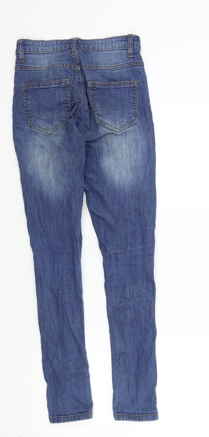 Blush Womens Blue   Skinny Jeans Size S L27 in - Distressed