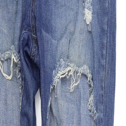Blush Womens Blue   Skinny Jeans Size S L27 in - Distressed