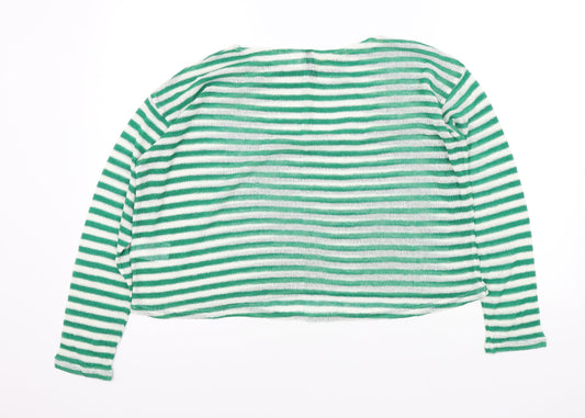 Womens UK Size M H&M Green Pullover Jumper