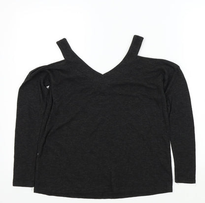 Primark Womens Black   Henley Jumper Size 6