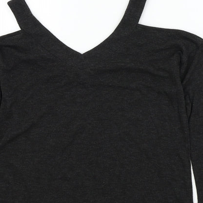 Primark Womens Black   Henley Jumper Size 6