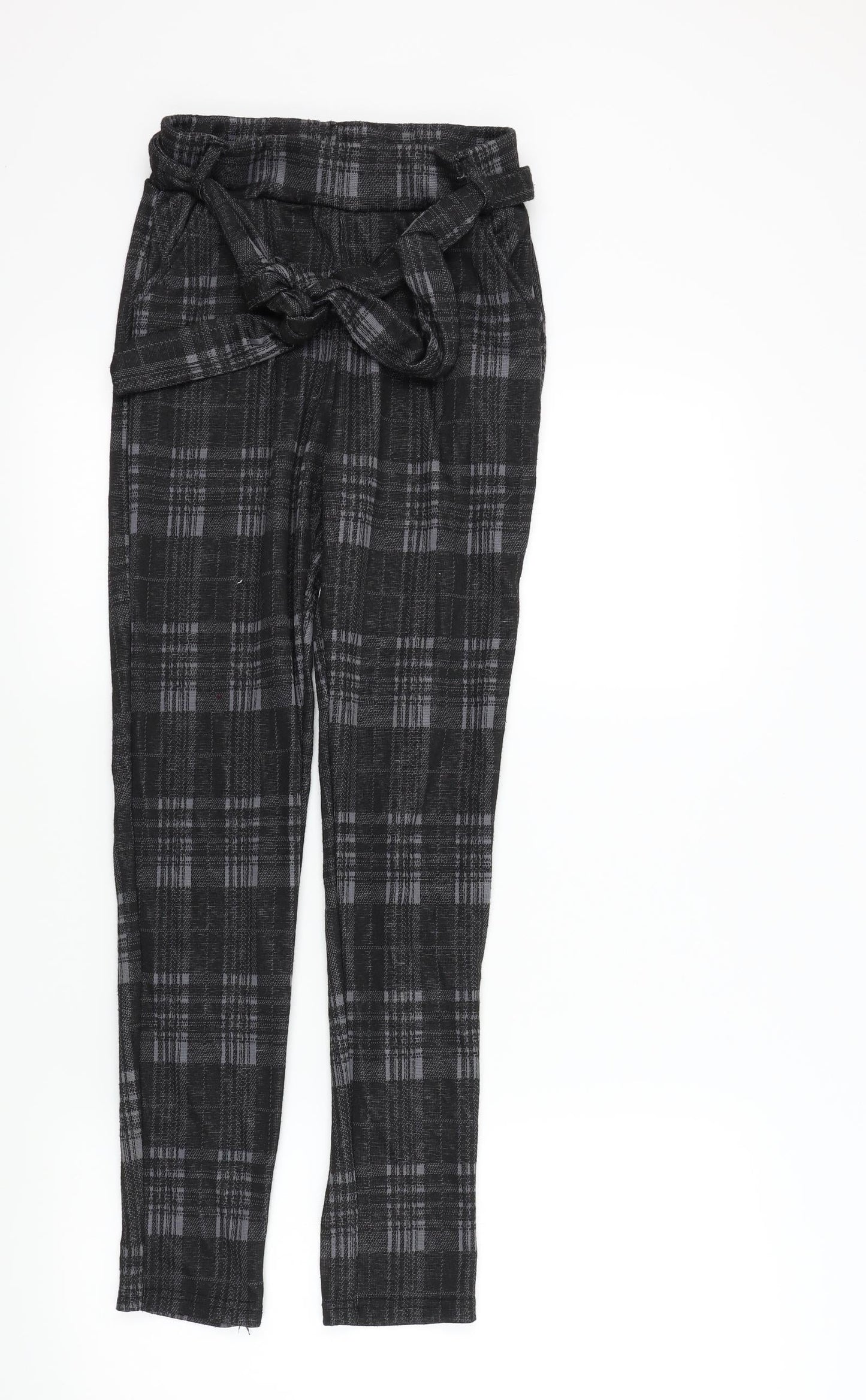 Womens UK Size S Preworn Regular Fit  Black Trousers
