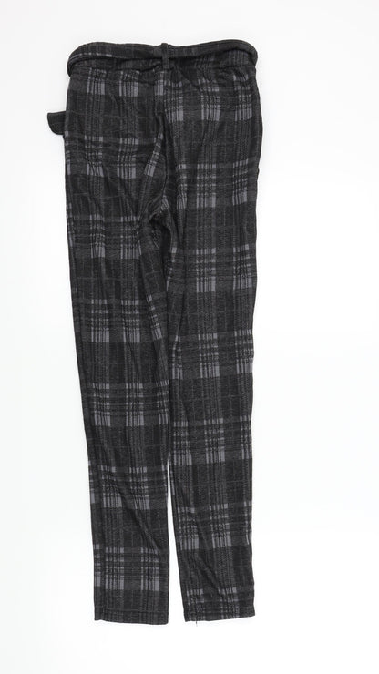 Womens UK Size S Preworn Regular Fit  Black Trousers