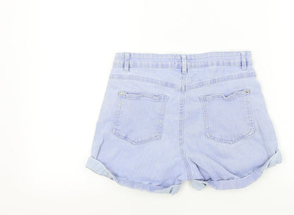Select Womens Blue Colourblock  Bermuda Shorts Size 10