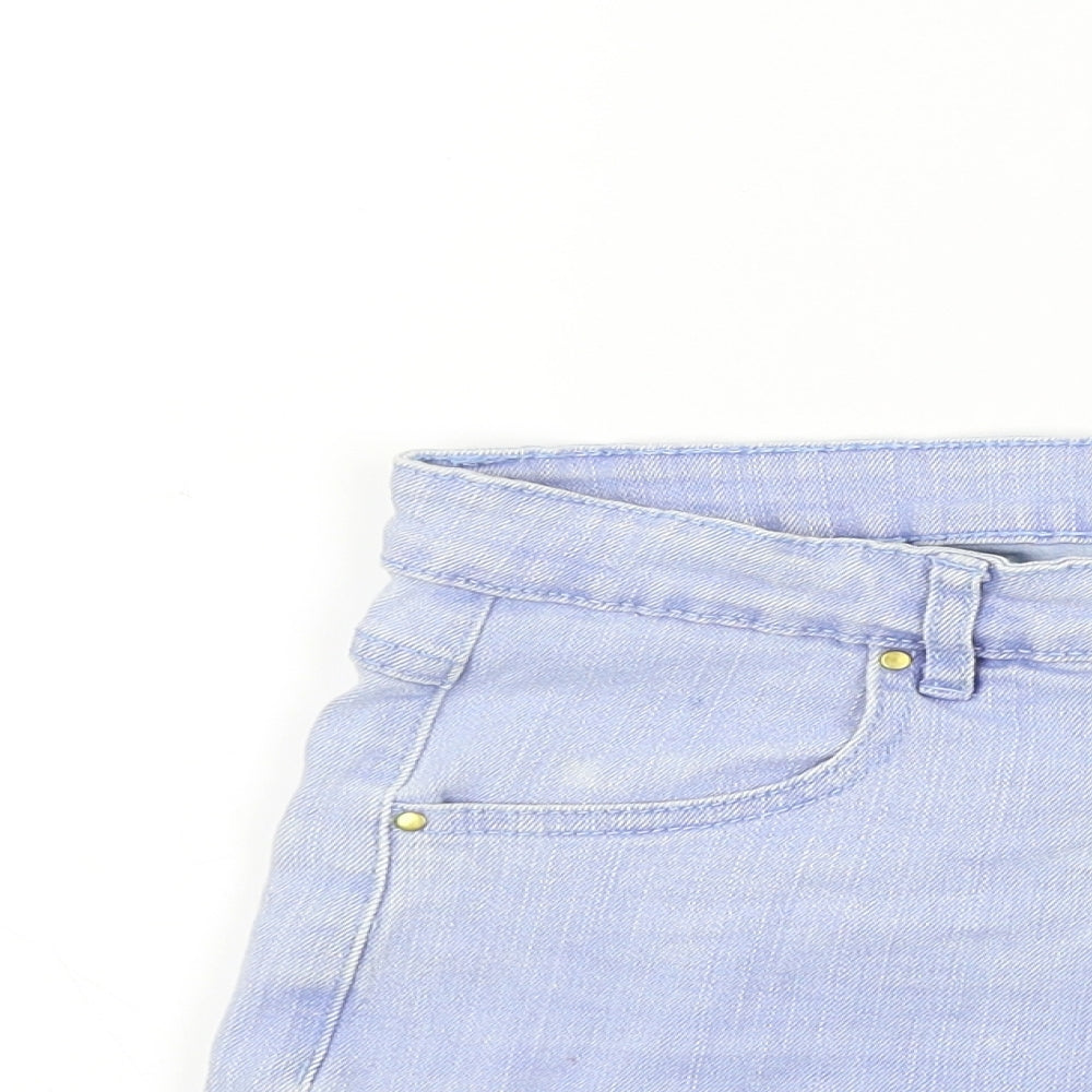 Select Womens Blue Colourblock  Bermuda Shorts Size 10