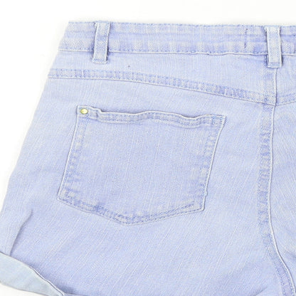Select Womens Blue Colourblock  Bermuda Shorts Size 10