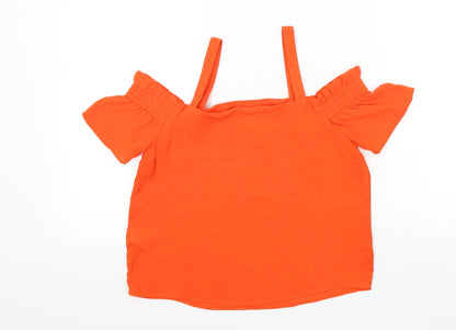 New Look Girls Orange Colourblock  Camisole Blouse Size 12 Years