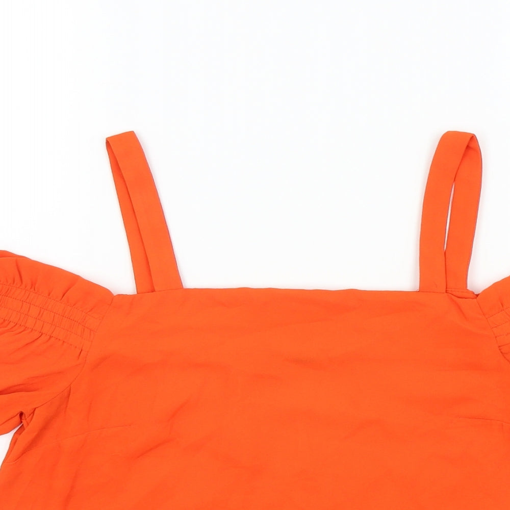 New Look Girls Orange Colourblock  Camisole Blouse Size 12 Years