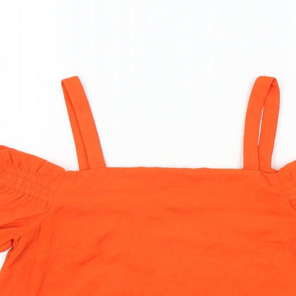 New Look Girls Orange Colourblock  Camisole Blouse Size 12 Years
