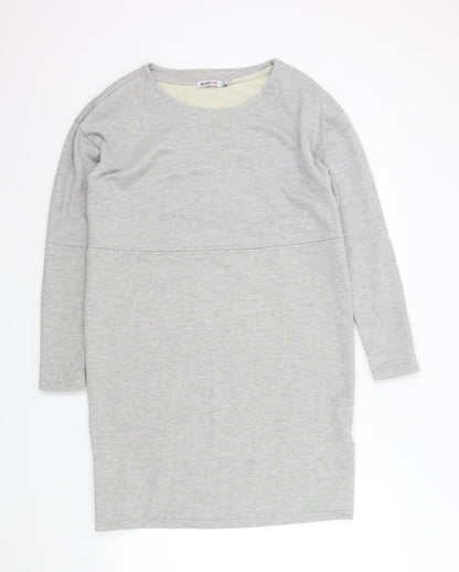 just fab Womens Green Colourblock  Jumper Dress  Size M