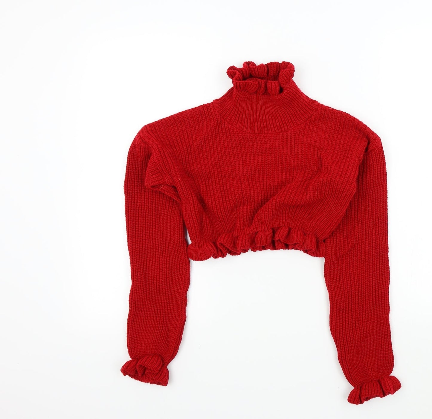 Womens UK Size M Preworn Red Pullover Jumper