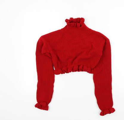 Womens UK Size M Preworn Red Pullover Jumper