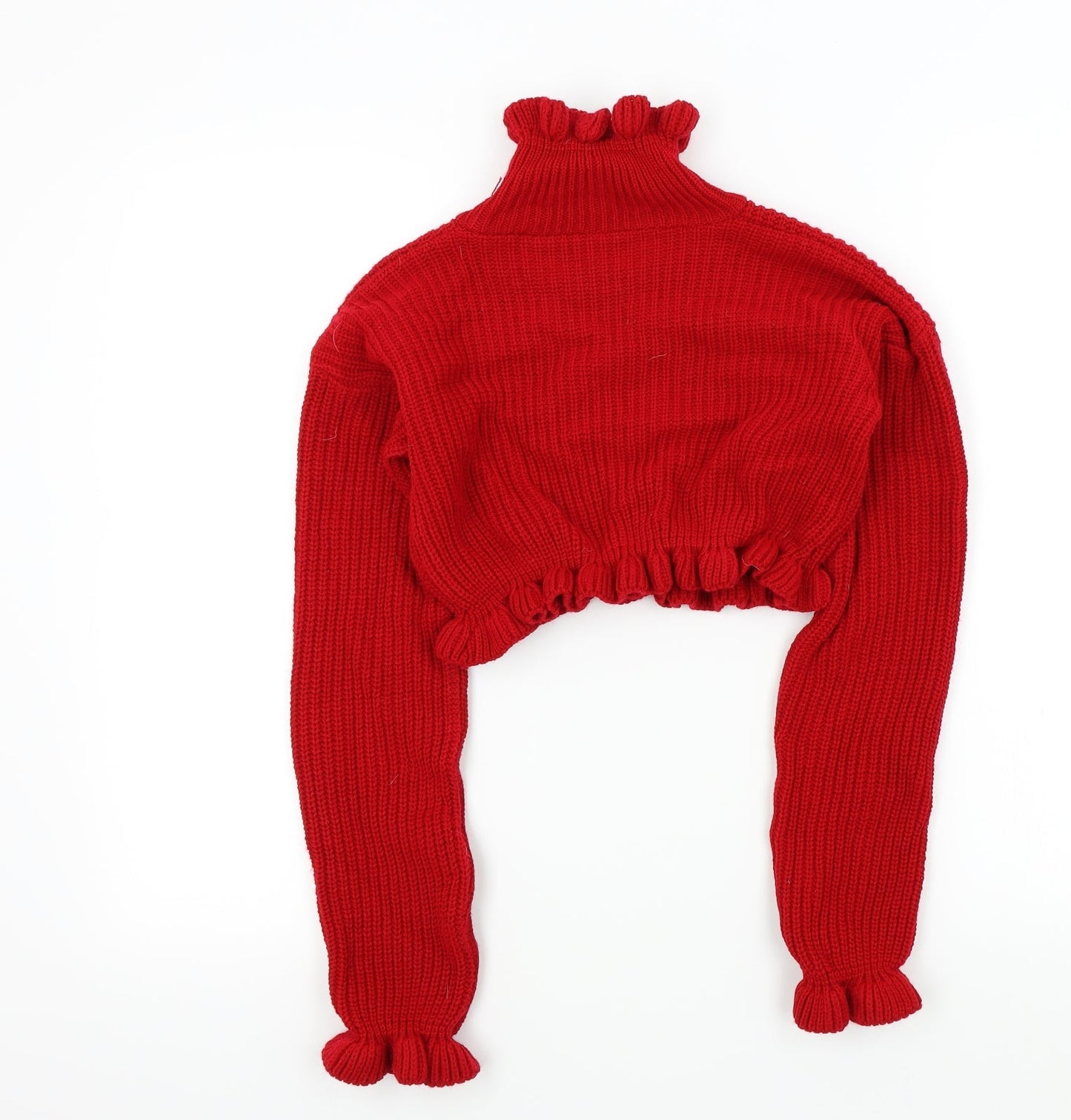 Womens UK Size M Preworn Red Pullover Jumper