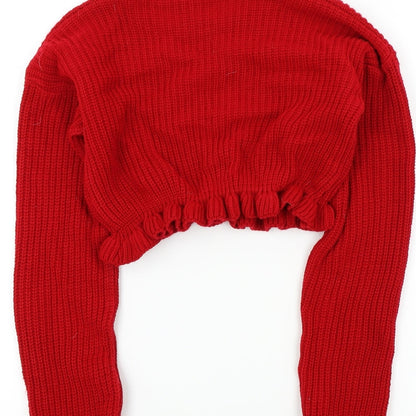 Womens UK Size M Preworn Red Pullover Jumper