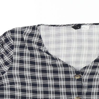 Womens UK Size 14 H&M Blue Basic Blouse