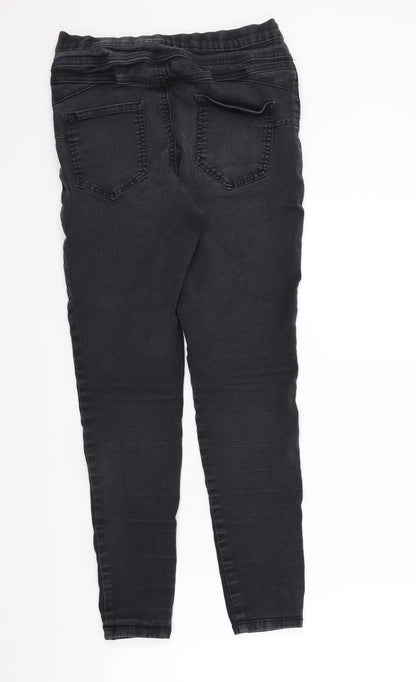 F&F Womens Beige Houndstooth  Straight Jeans Size 14 L26 in