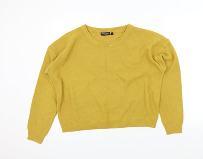 Brave Soul Womens Yellow   Pullover Jumper Size L